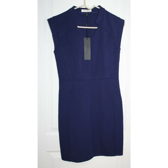 Halston Heritage Sleeveless Astral Blue Dress Size Women's 4 - Picture 4 of 8
